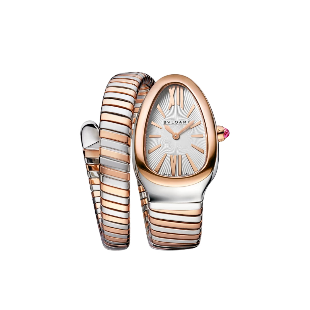 Bvlgari Serpenti Tubogas Rose Gold Diamond Watch Luxury Swiss Timepiece