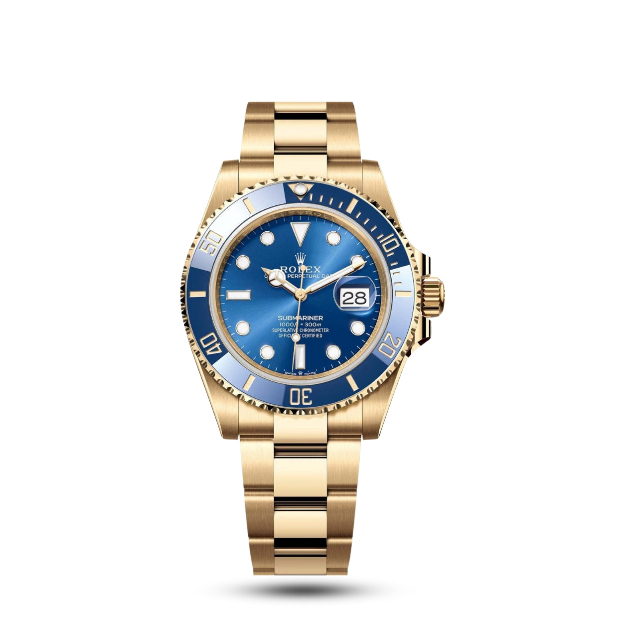 Luxurious Rolex Yellow Gold Submariner Date Automatic Dive Watch for Men