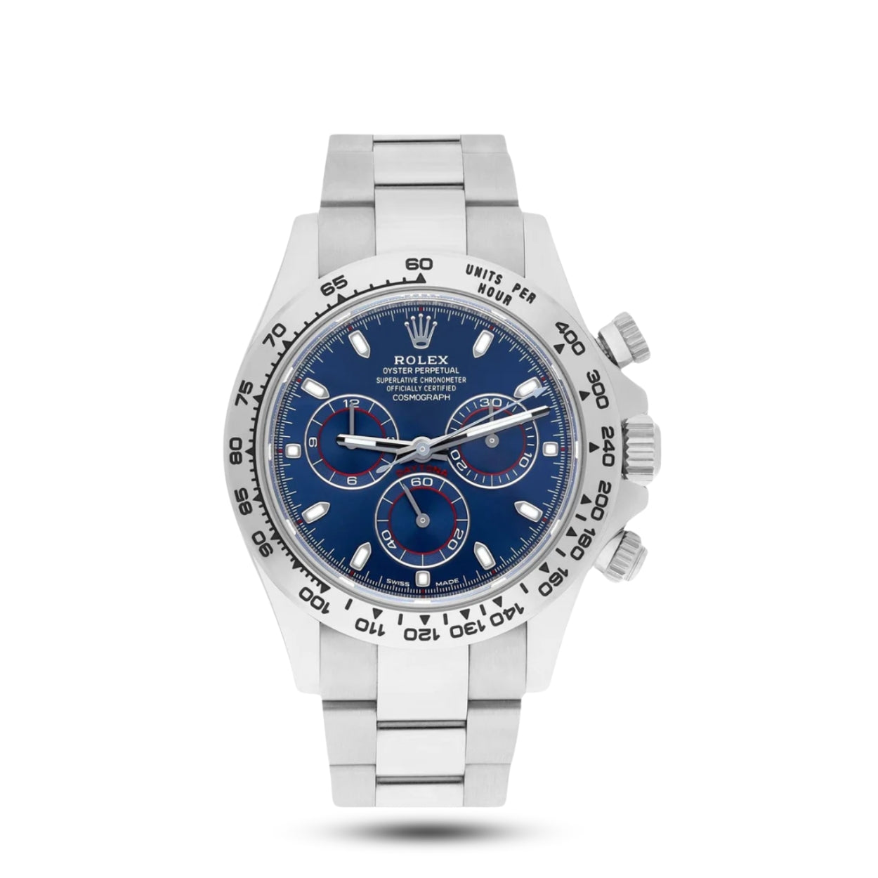 Exquisite Blue Dial Rolex Daytona Chronograph Luxury Men's Steel Watch