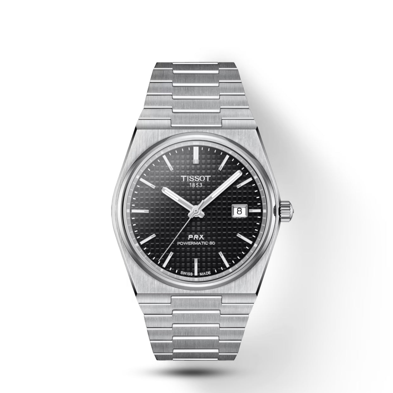 Tissot PRX Powermatic 80 Black Dial Men's Automatic Swiss Luxury Steel Watch
