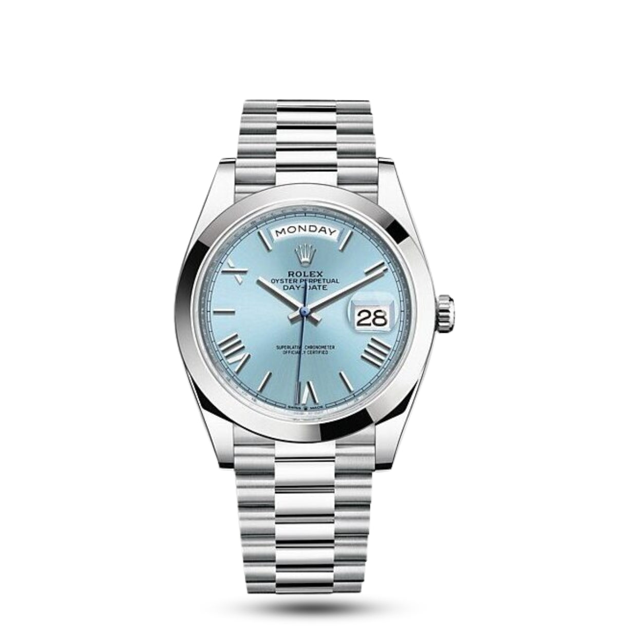 Luxury Rolex Platinum Day-Date 41mm Automatic Men's Watch with Diamond Dial