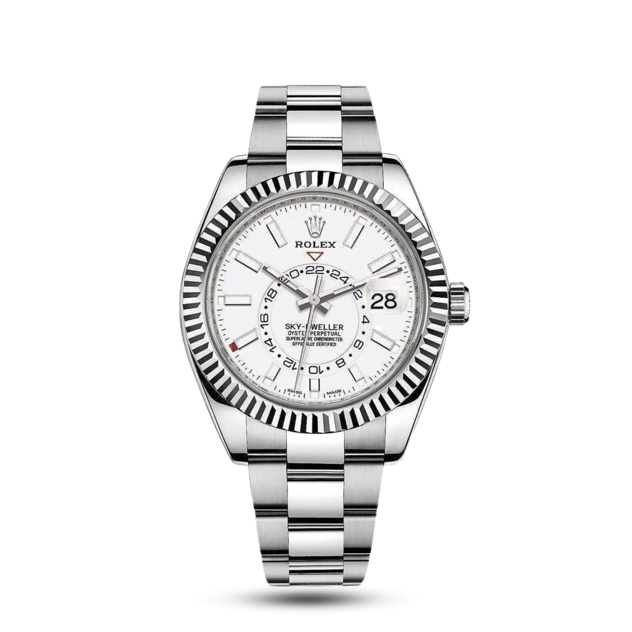 Luxury Replica Sky-Dweller 326934 White Dial Automatic Watch 40mm Stainless Steel