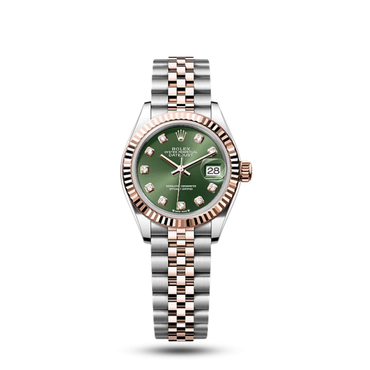 Elegant Rolex Lady Datejust Green Dial Automatic Watch for Women