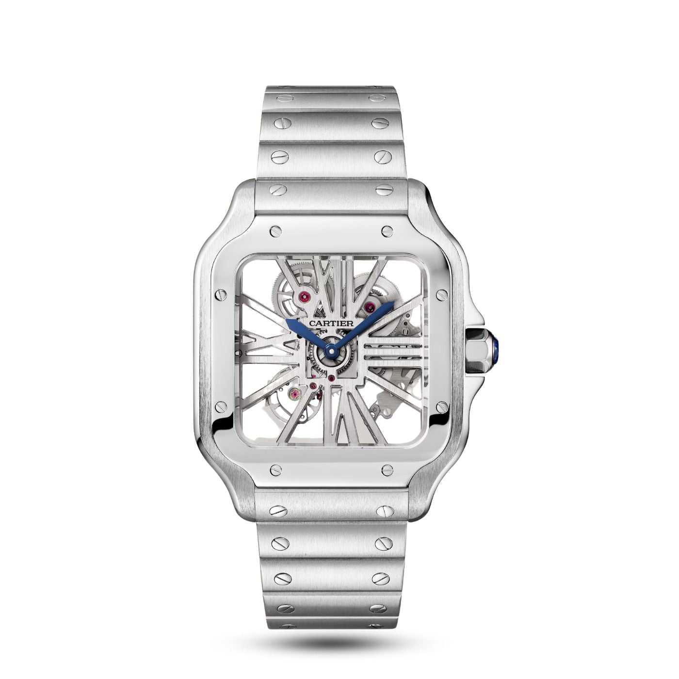 Cartier Santos de Cartier Skeleton Grand Modèle Luxury Automatic Steel Watch