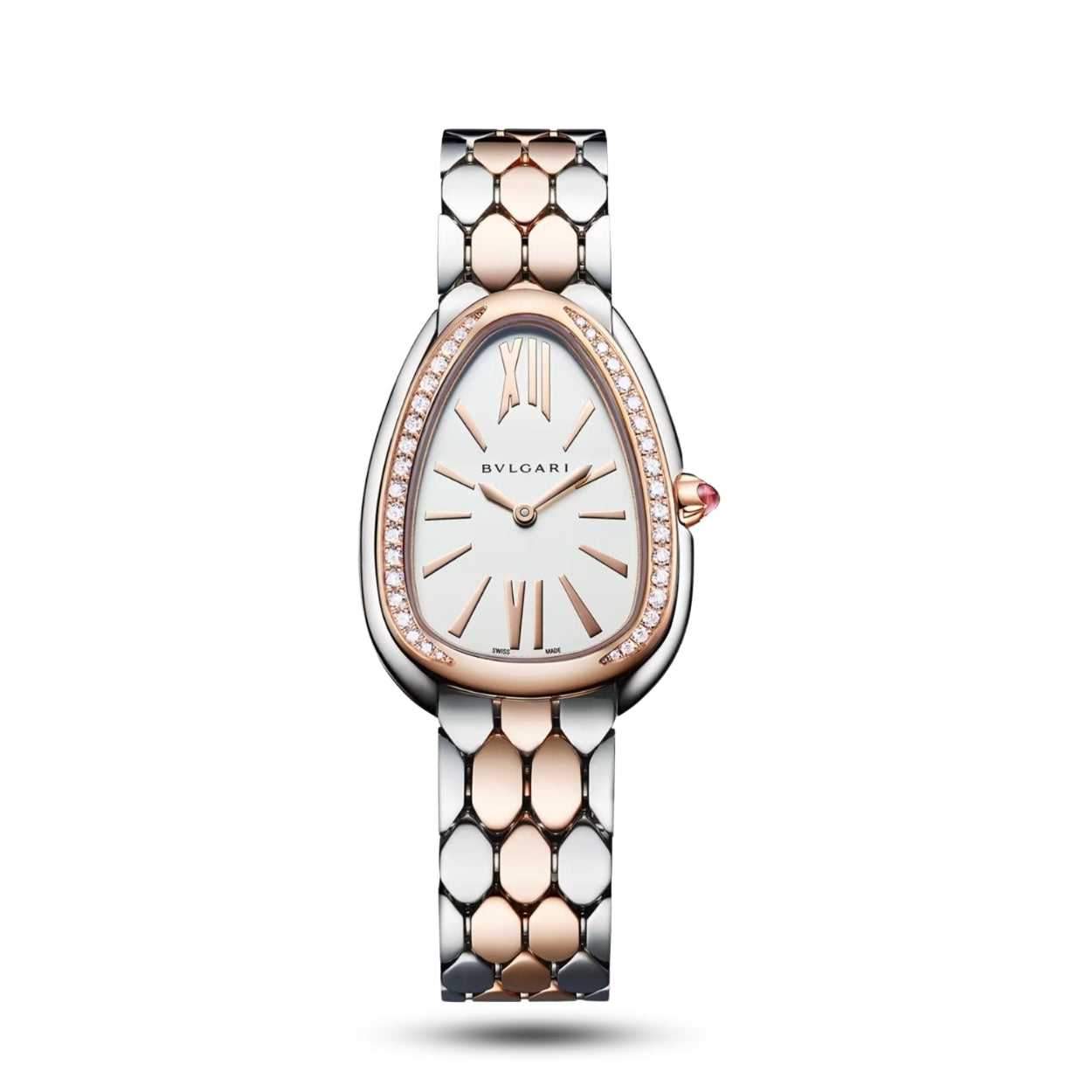 Elegant Serpenti Seduttori Snake-Inspired Watch, Luxury Gold Tone Bracelet Timepiece