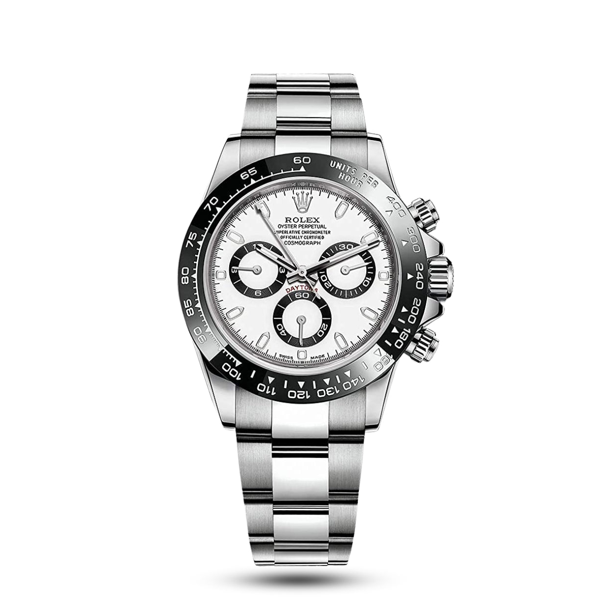 Luxury Daytona Cosmograph White Dial Automatic Men's Chronograph Watch Precision Timepiece